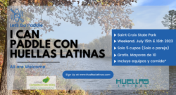 I can Paddle con huellas latinas