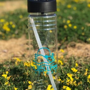 Clear Impact Halcyon Water Bottle with Flip Straw