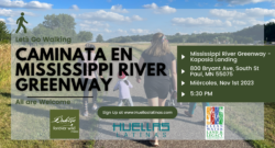 caminata en Mississippi River Greenway