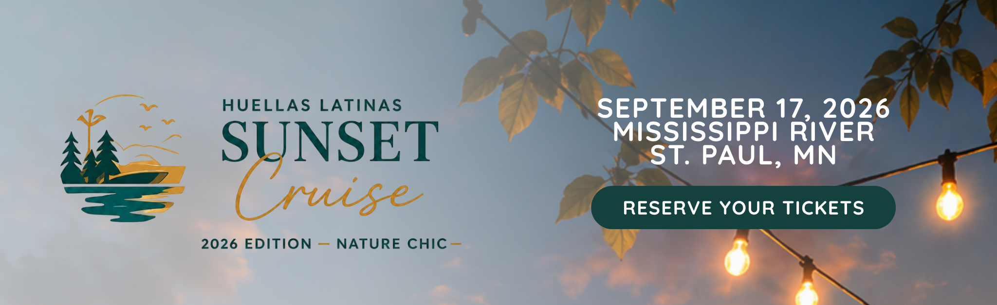 Huellas Latinas Sunset Cruise - Banner Flyer