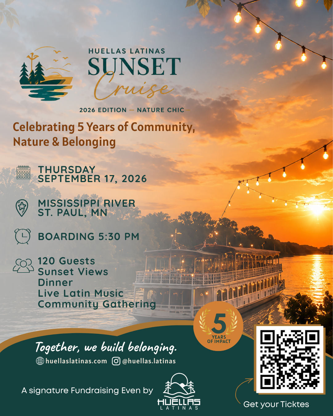 Huellas Latinas Sunset Cruise - Main Flyer